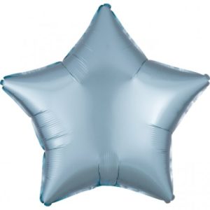 BALÃO FOIL ESTRELA AZUL CLARO PASTEL MATE