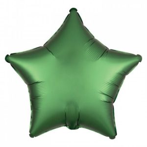 BALÃO FOIL ESTRELA VERDE ESMERALDA PASTEL MATE
