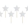 Toppers Estrelas Glitter Prata