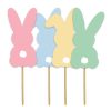 Topos de Bolo Coelhinhos da Páscoa Coloridos
