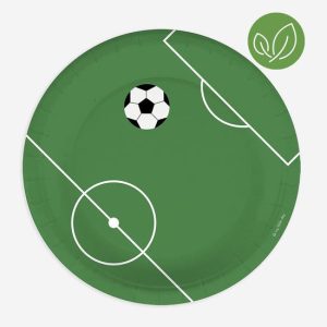 Pratos Papel Campo Futebol